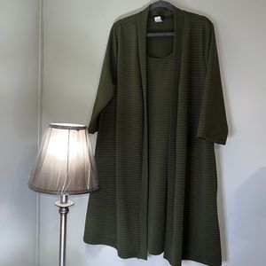 Women’s Espresso Dress and Jacket All together Green 3X